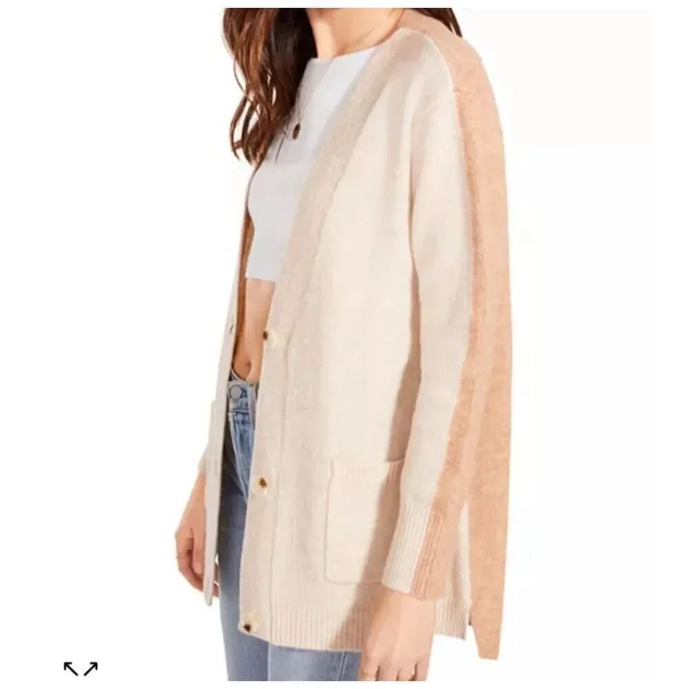 BB Dakota two tone XL cozy Grandpa cardigan with pockets